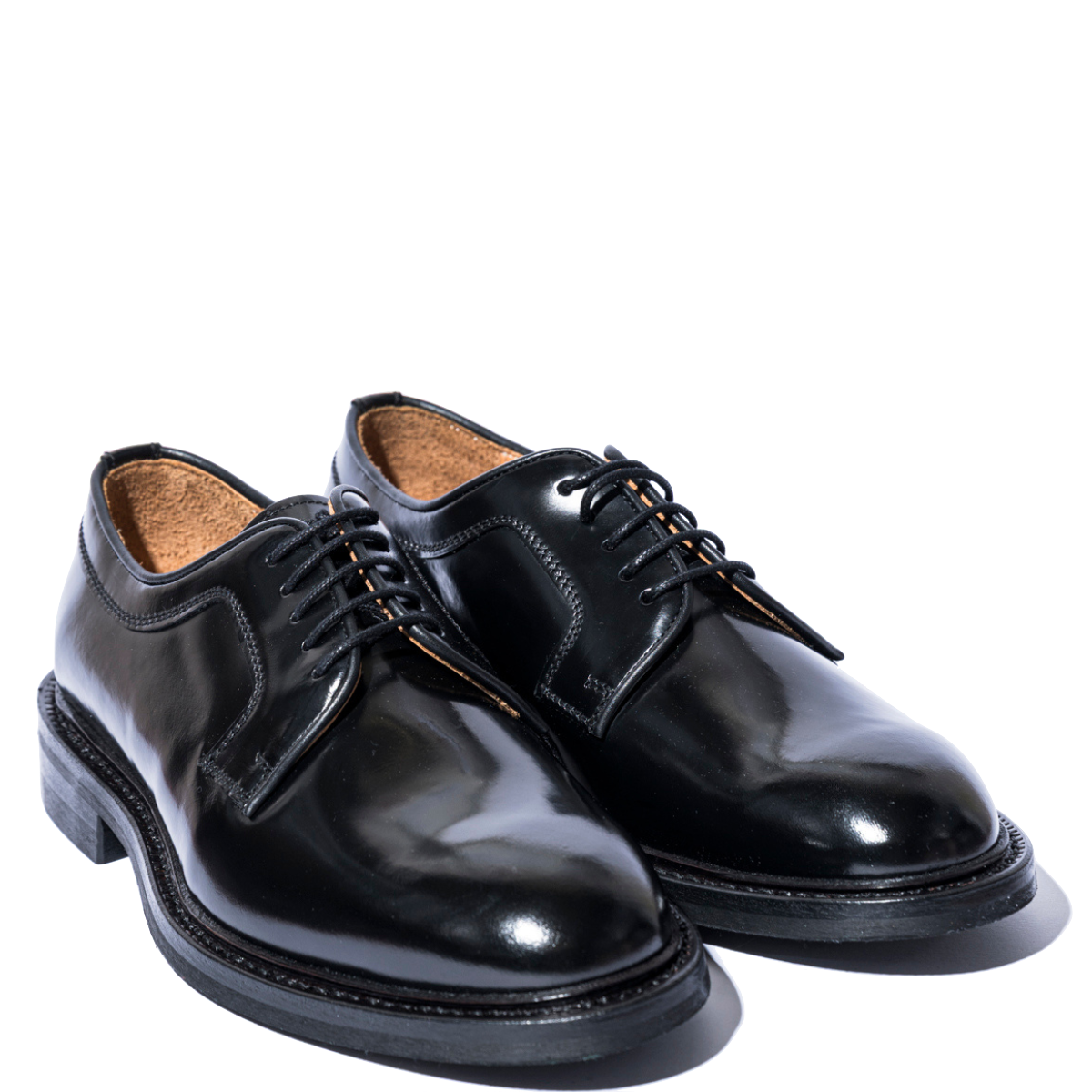 Classica-Allacciata-Derby-Saxone-Cucitura-Goodyear-Pelle-Abrasivato-Nero-1
