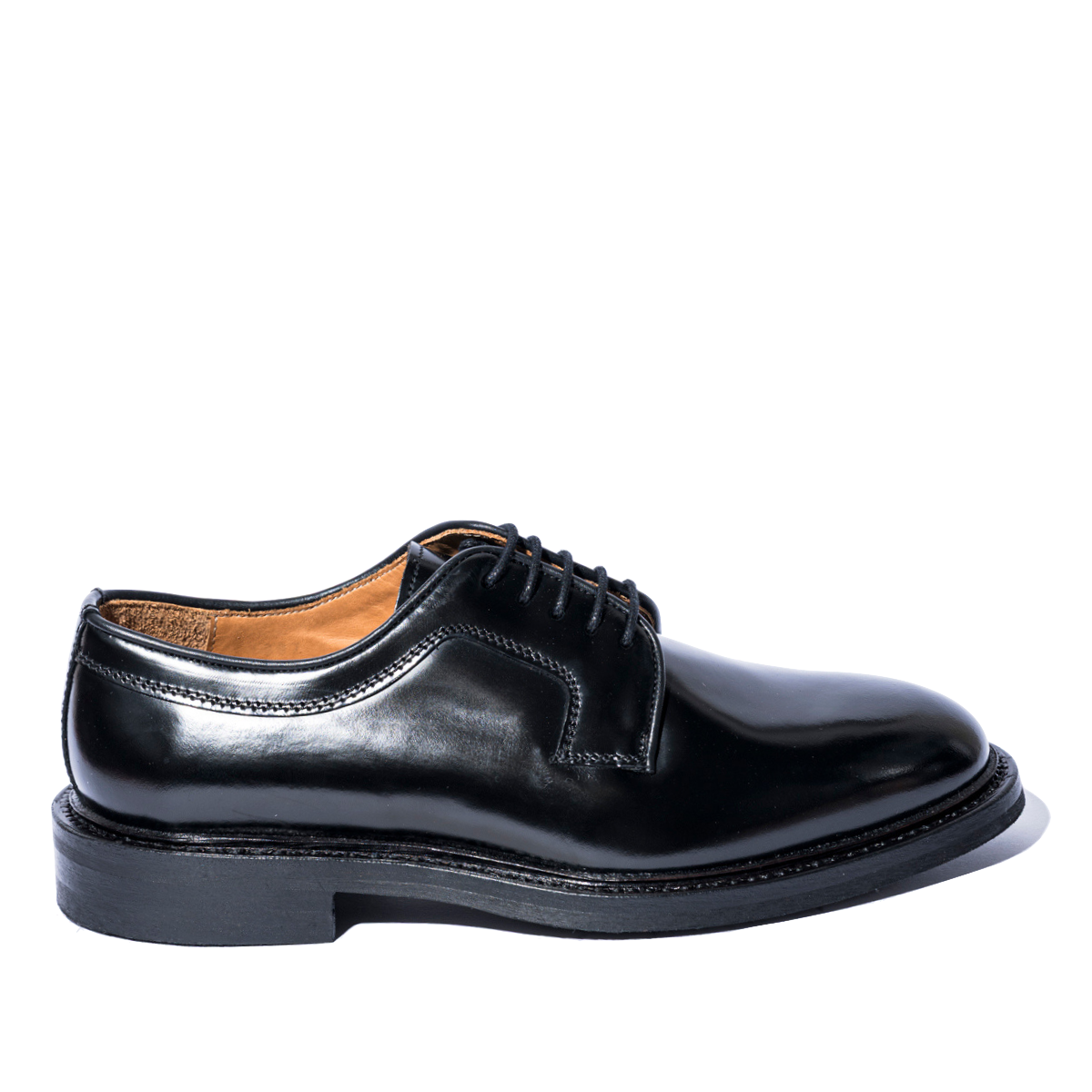 Classica-Allacciata-Derby-Saxone-Cucitura-Goodyear-Pelle-Abrasivato-Nero-2
