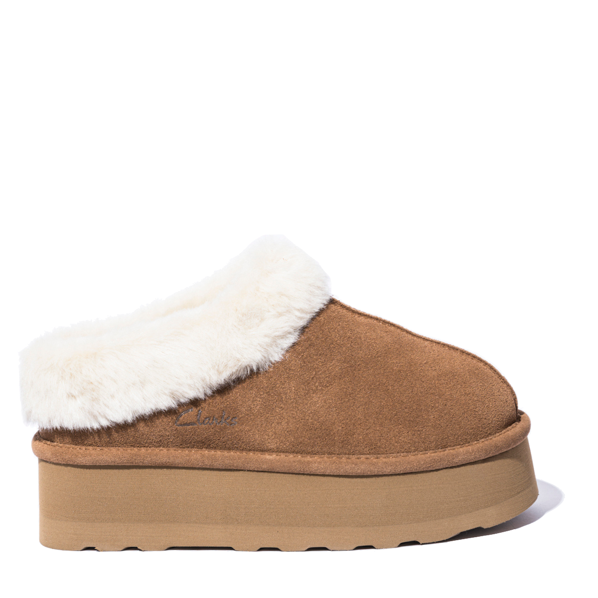 Slip - On Clark's Platform Camoscio Cognac - Clark's - Calzature Savorè