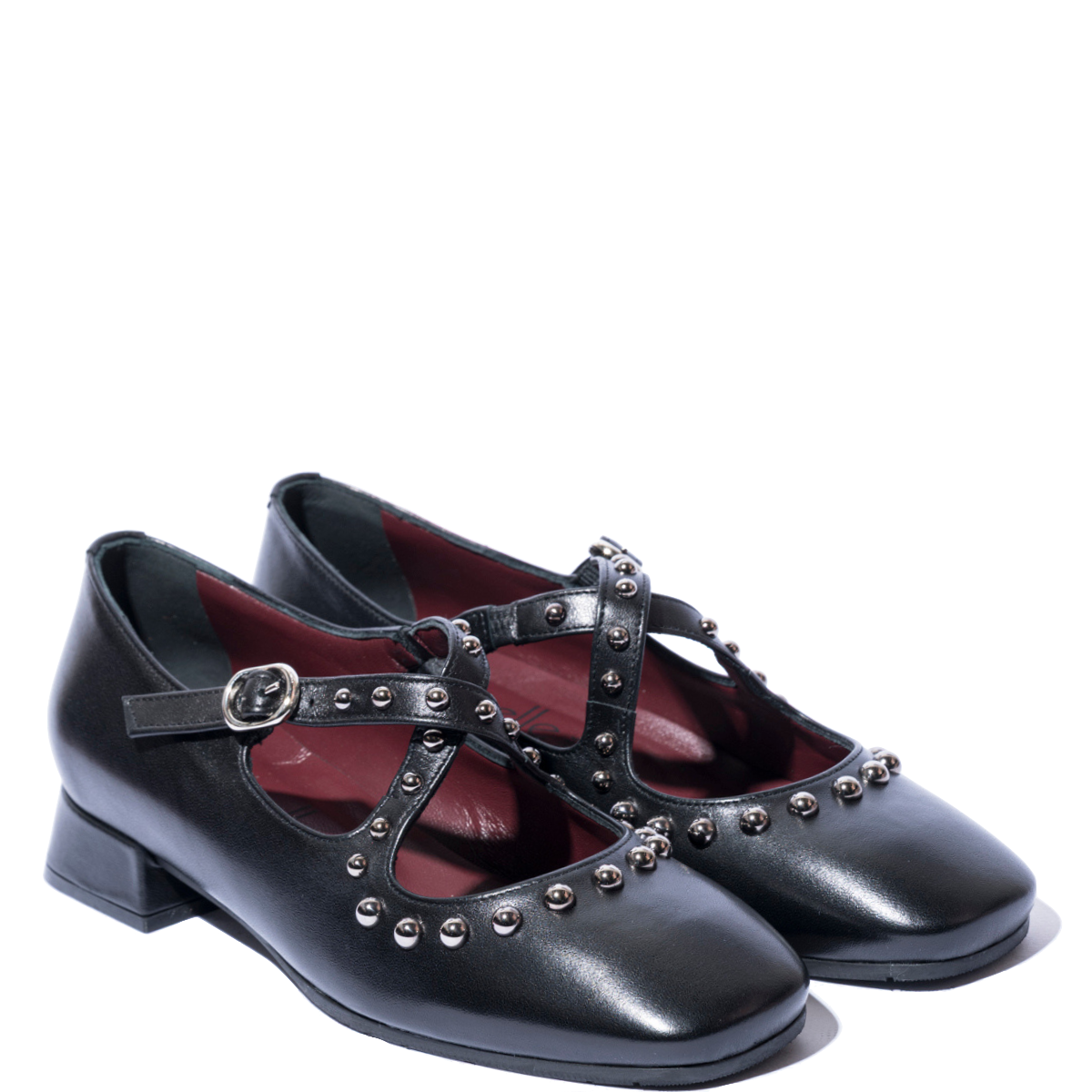 Mary Jane Le Gazzelle Pelle Borchiette Nero - Le Gazzelle - Calzature Savorè