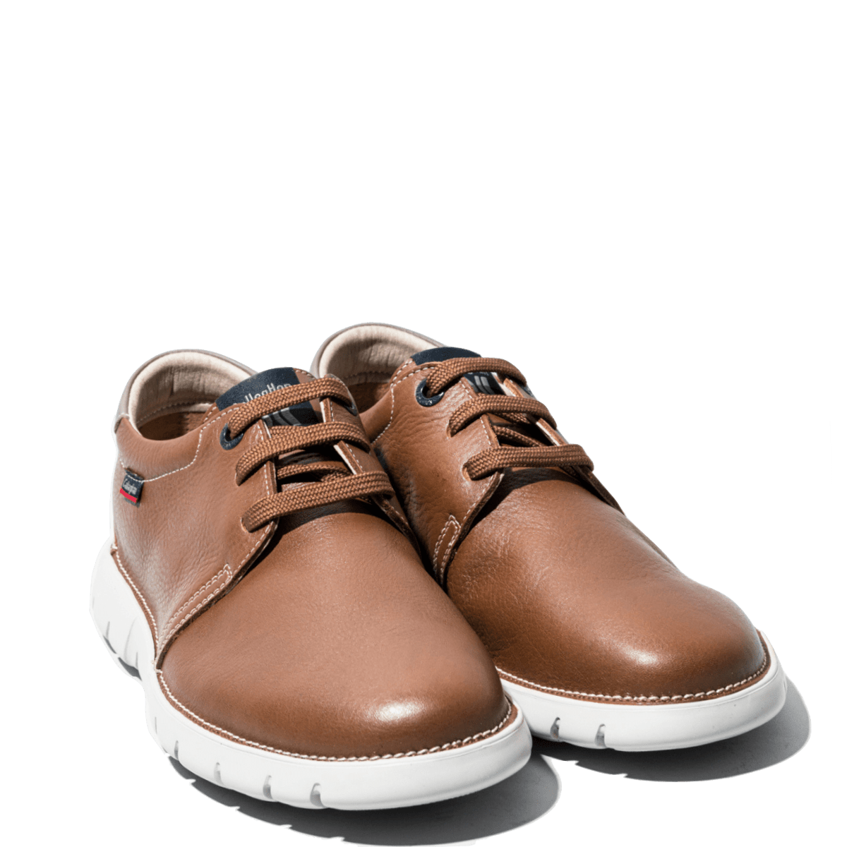 Allacciata Callaghan Pelle Grain Flexible Cuoio - Callaghan - Calzature Savorè