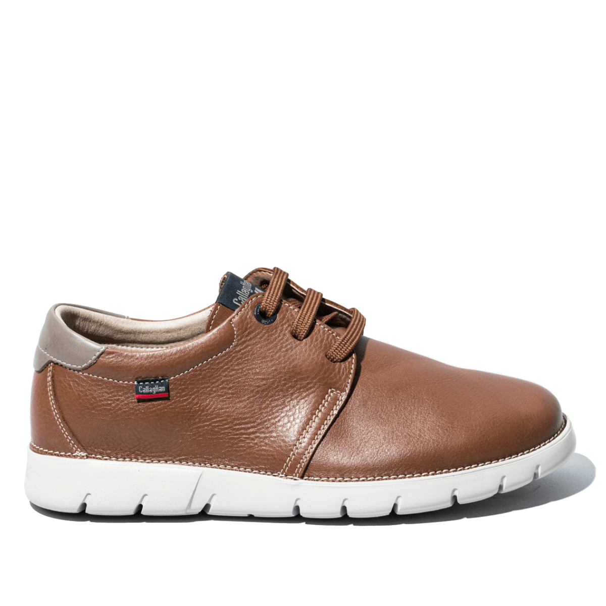 Allacciata Callaghan Pelle Grain Flexible Cuoio - Callaghan - Calzature Savorè