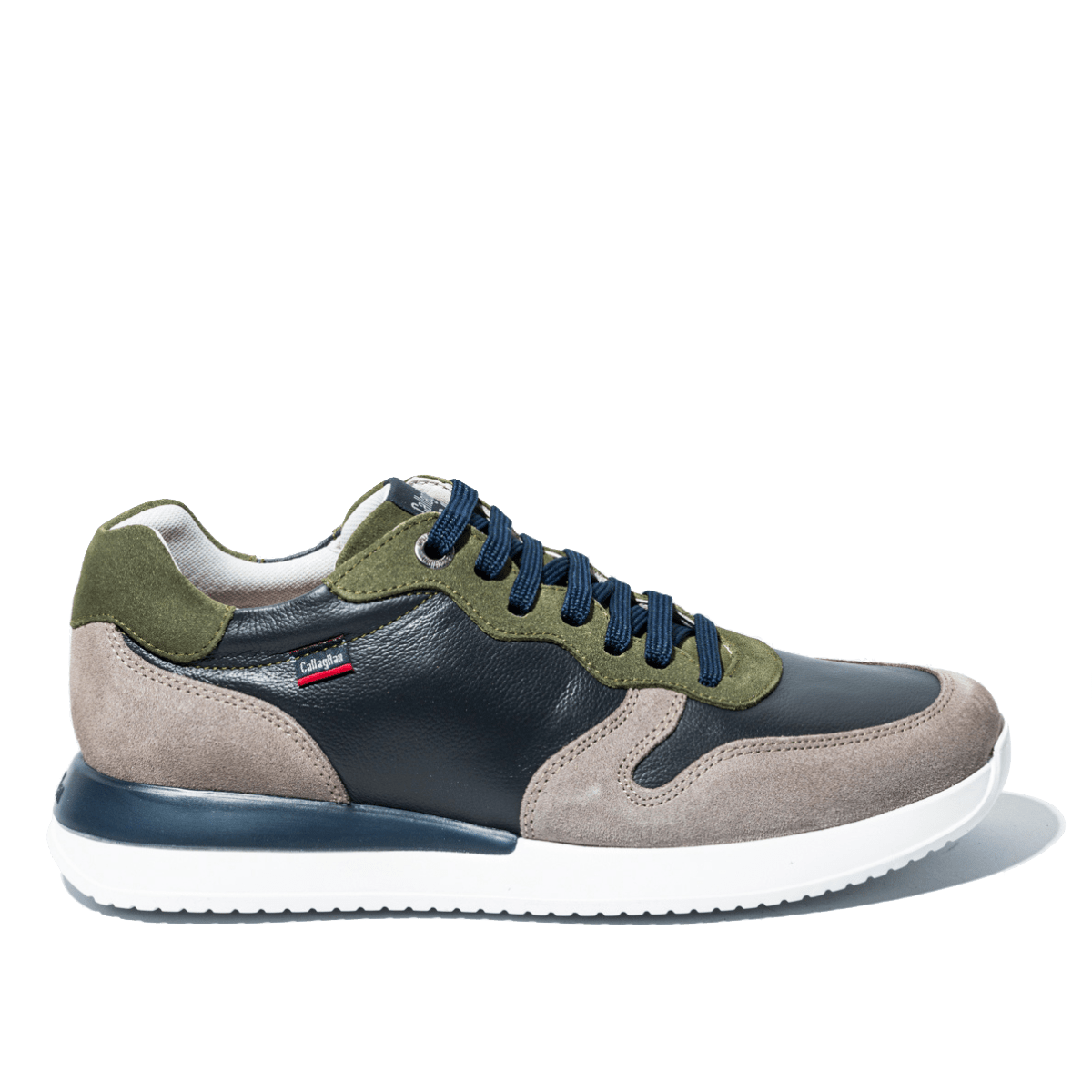 Allacciata Callaghan Pelle Luxe Blu/Verde/Beige - Callaghan - Calzature Savorè