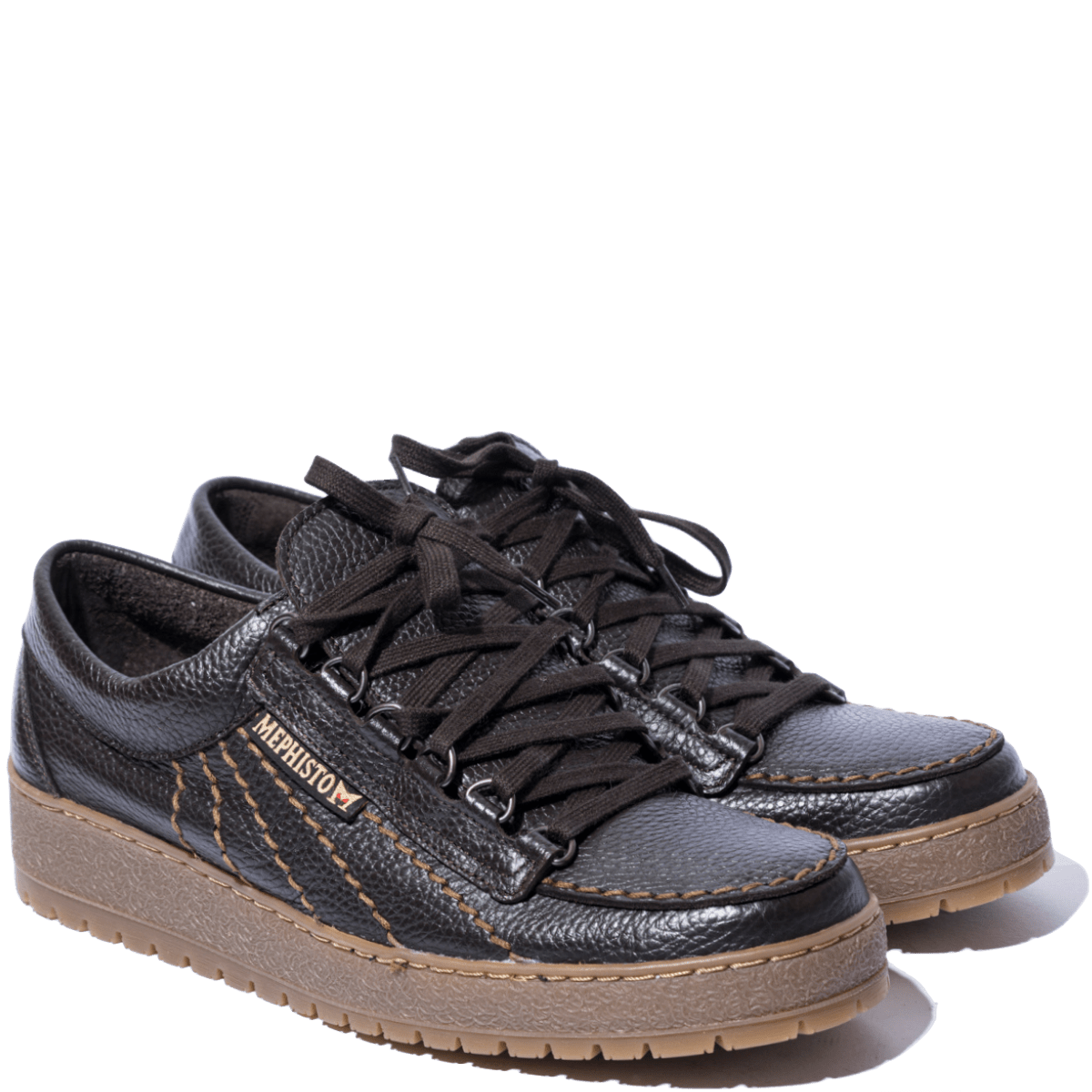 Allacciata Mephisto Rainbow Pelle Bottalata Dark Brown - Mephisto - Calzature Savorè