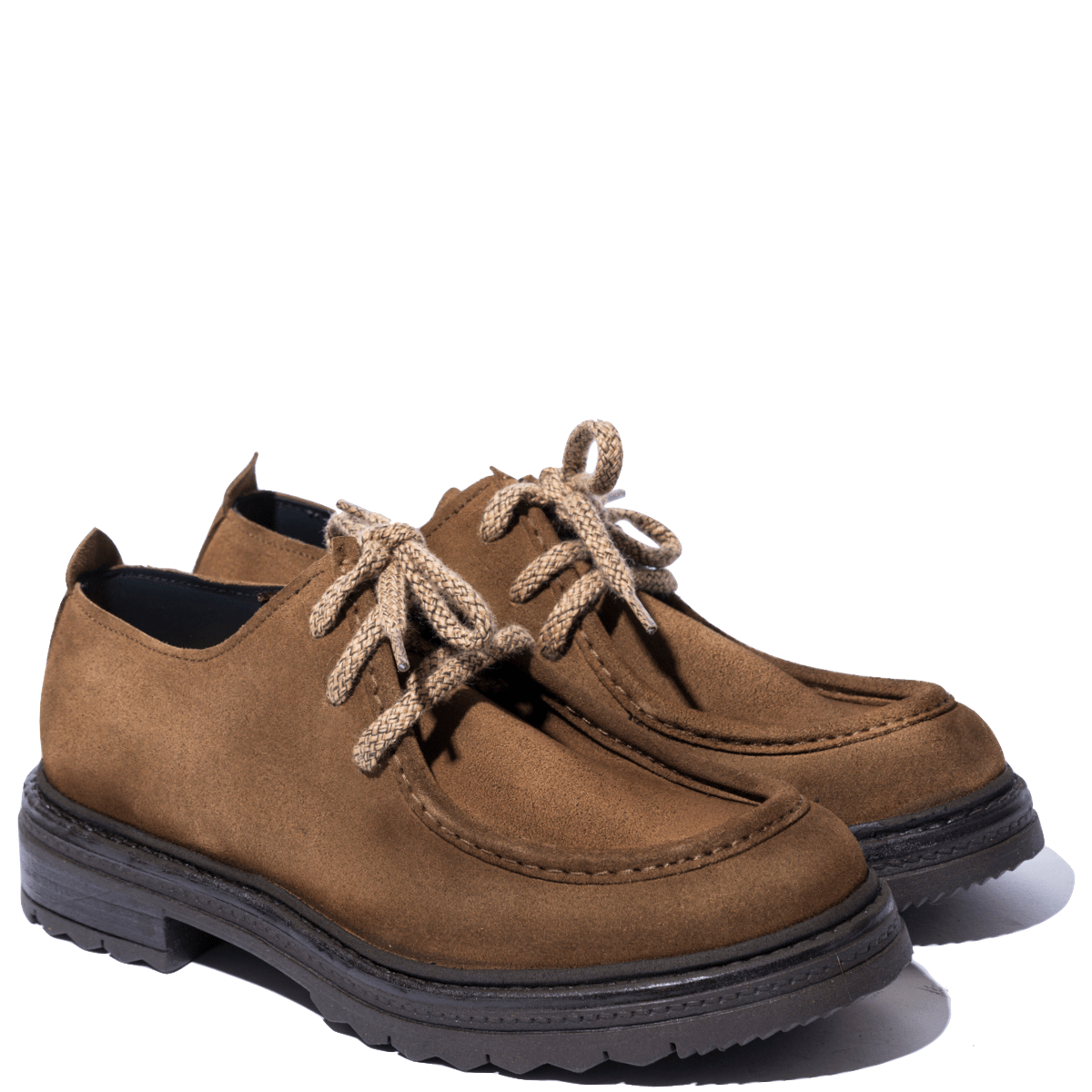 Allacciata Moc F.lli Rennella Camoscio Cammello - F.lli Rennella - Calzature Savorè