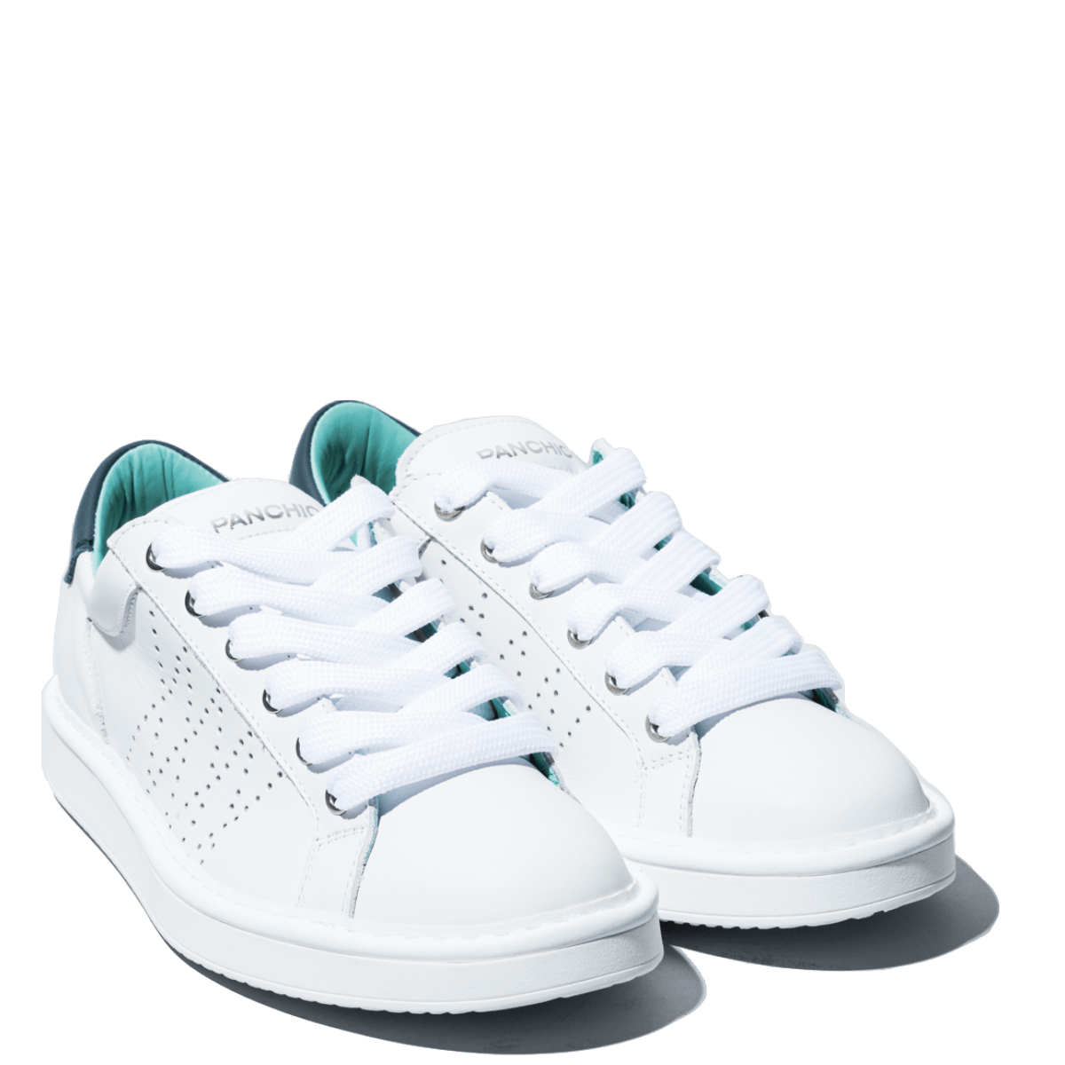 Allacciata Pànchic P01 Pelle White - Cosmic Blue - Pànchic - Calzature Savorè