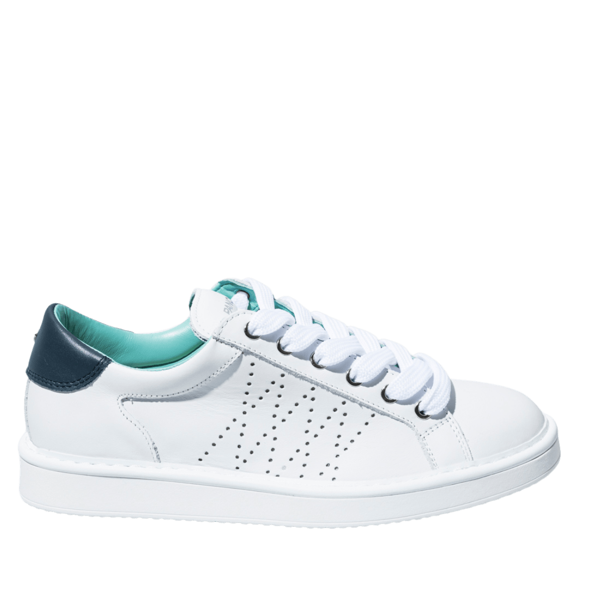 Allacciata Pànchic P01 Pelle White - Cosmic Blue - Pànchic - Calzature Savorè