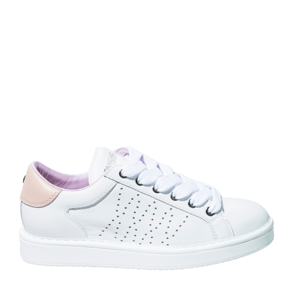 Allacciata Pànchic Pelle White - Powder Pink - Pànchic - Calzature Savorè
