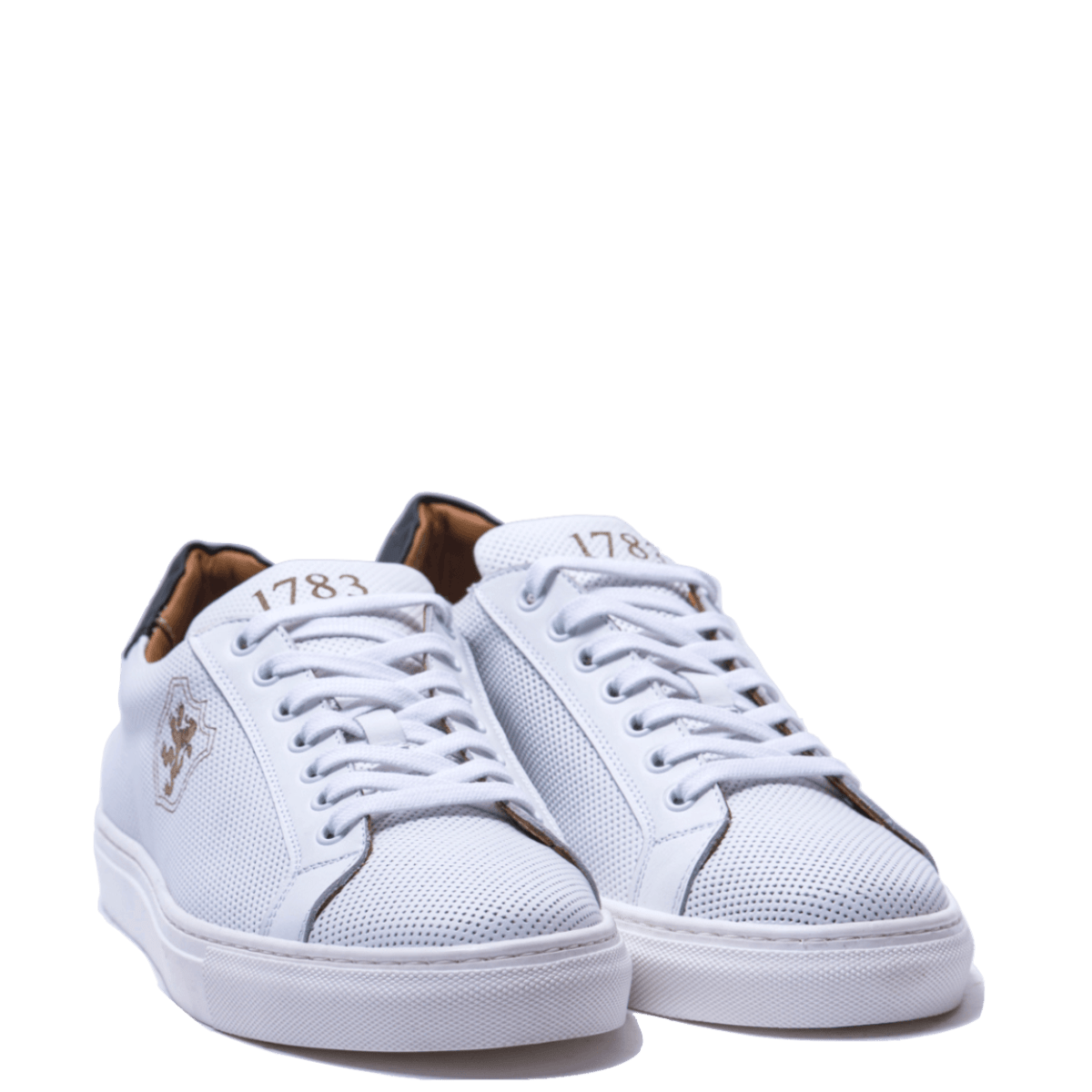 Allacciata Saxone Pelle Bianco-Nero - Saxone - Calzature Savorè