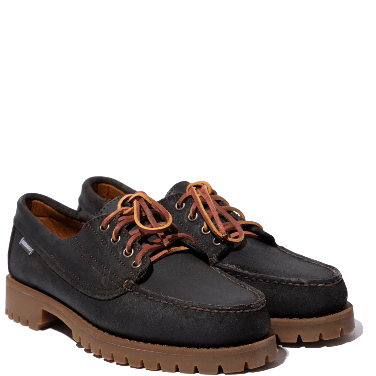 Allacciata Sebago Askook Lug Camoscio Waxed Dark Brown - Sebago - Calzature Savorè