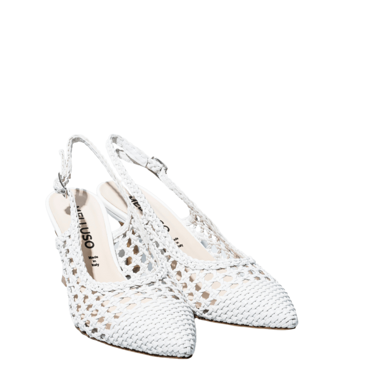 Chanel Melluso Pelle Traforato e Intreccio Bianco Sposa