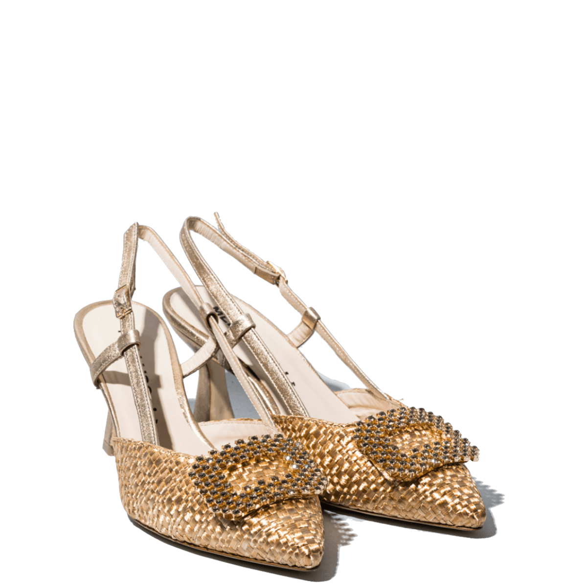 Chanel Melluso Rafia Fibbia Gioiello Oro - Melluso - Calzature Savorè