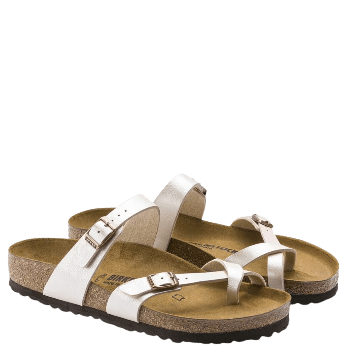 Ciabattina Birkenstock Mayari Birko Flor Graceful Pearl White - Birkenstock - Calzature Savorè