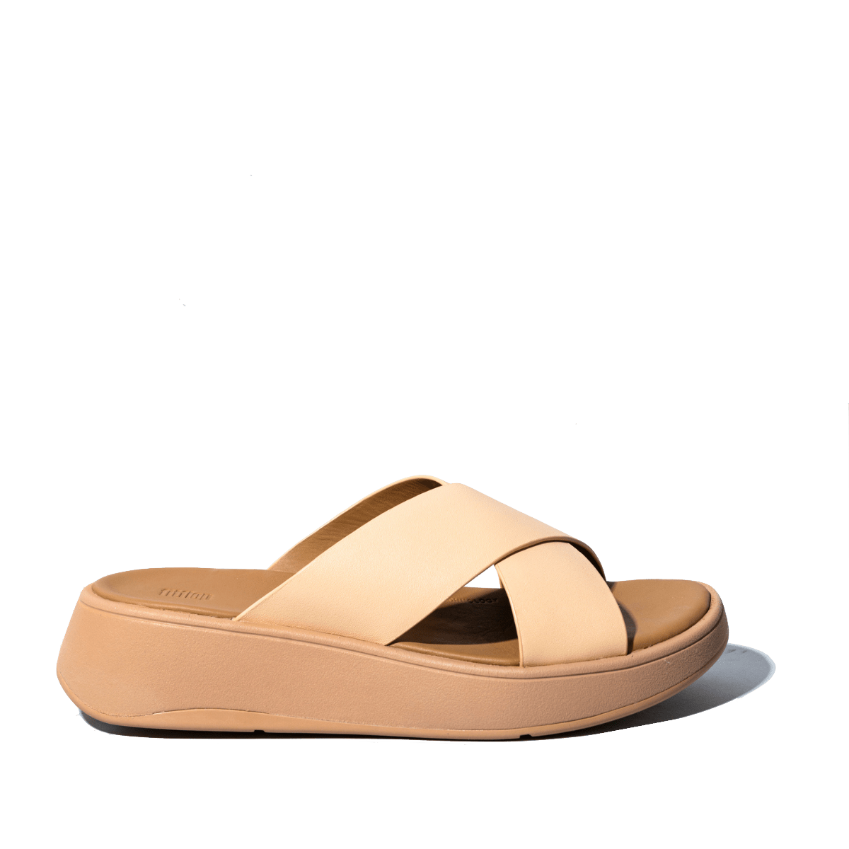 Ciabattina Flit Flop Flatform Cross Slides Pelle Beige - Fit - Flop - Calzature Savorè