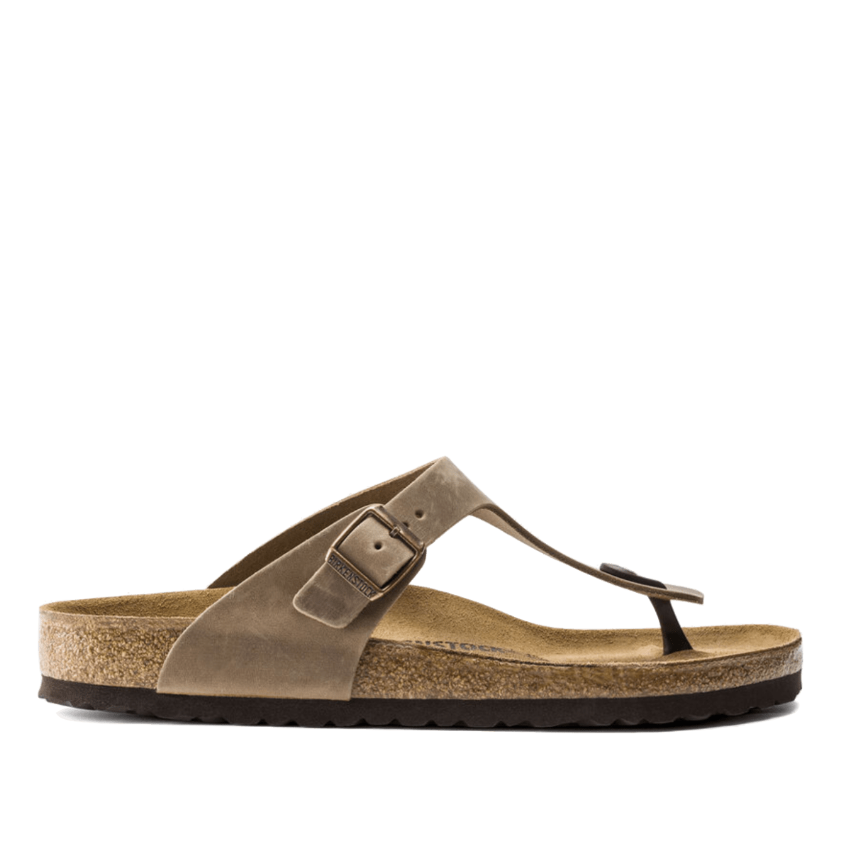 Ciabattina Infradito Birkenstock Gizeh Pelle Tabacco Brown - Birkenstock - Calzature Savorè