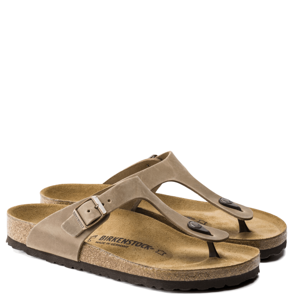 Ciabattina Infradito Birkenstock Gizeh Pelle Tabacco Brown - Birkenstock - Calzature Savorè