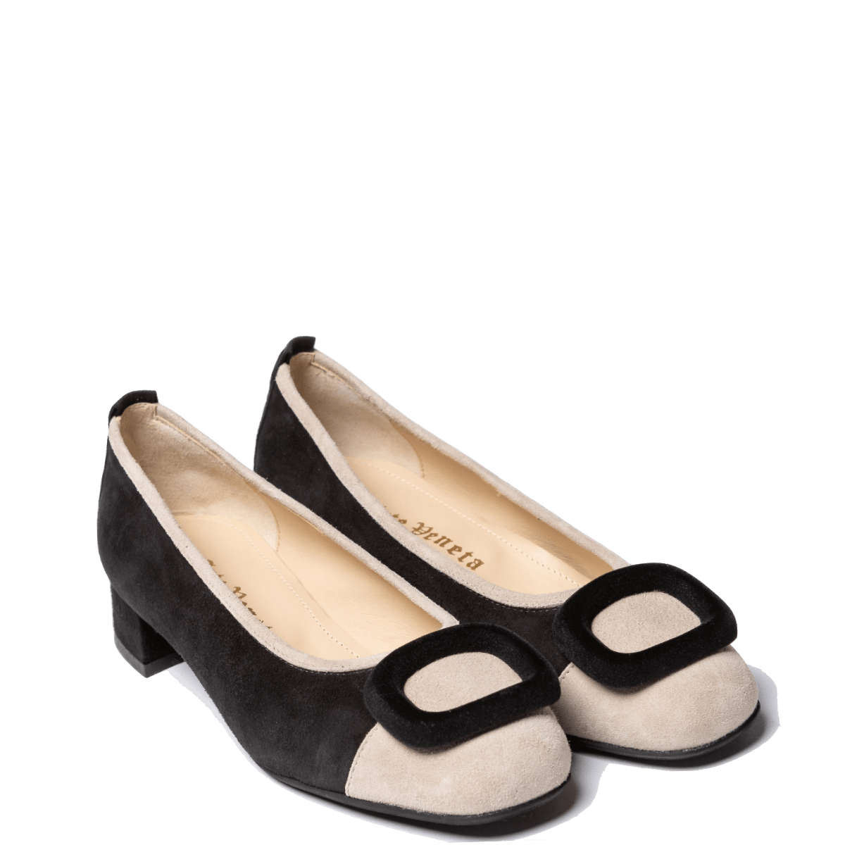 Décolleté Arte Veneta Camoscio Nero/Beige - Arte Veneta - Calzature Savorè
