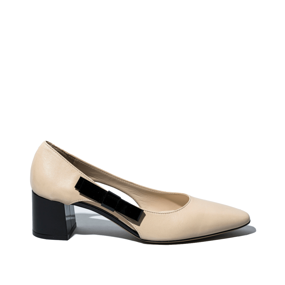 Décolleté La Sellerie Pelle Belfagor Cipria Fiocco Vernice Nero - La Sellerie - Calzature Savorè