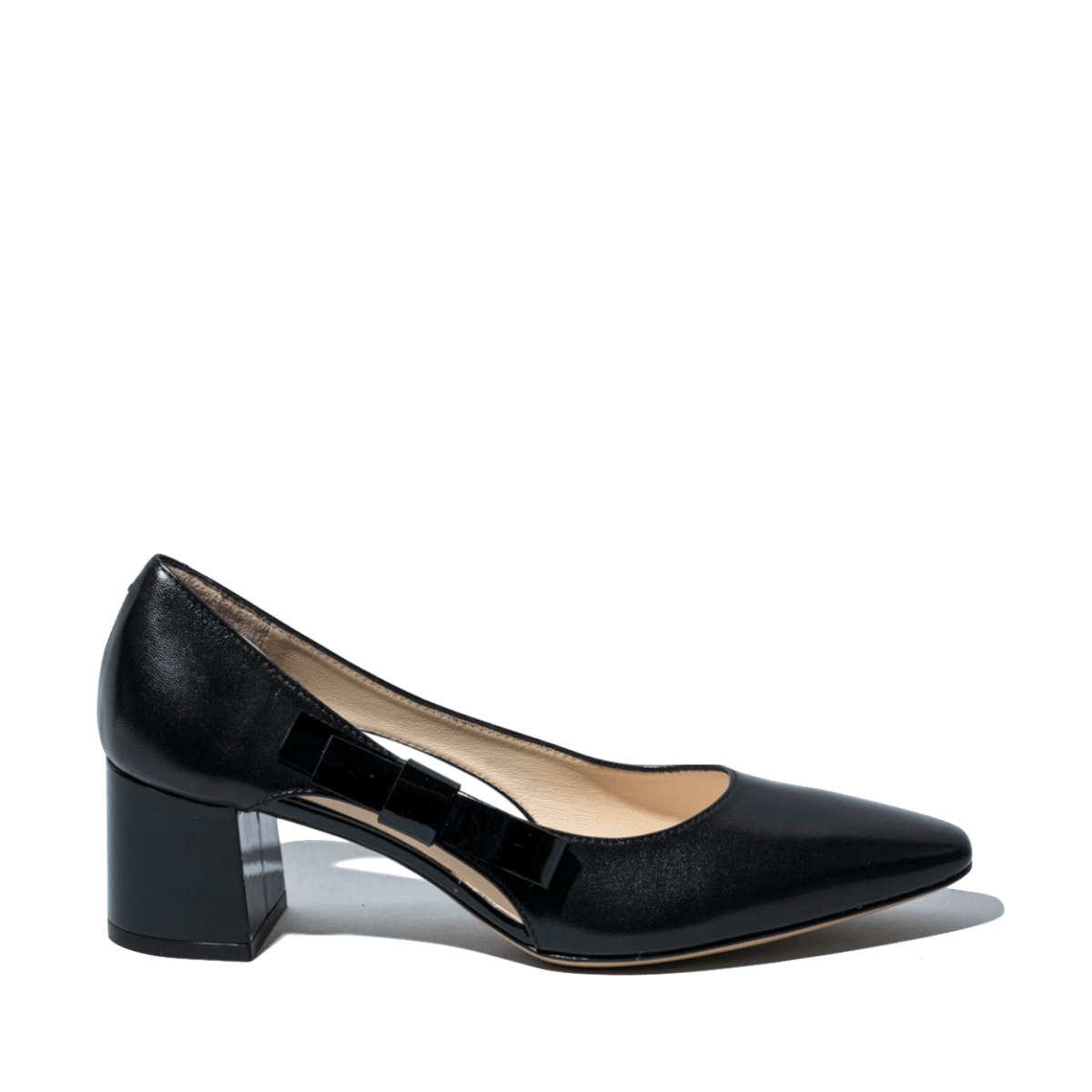 Décolleté La Sellerie Pelle Belfagor Nero Fiocco Vernice Nero - La Sellerie - Calzature Savorè