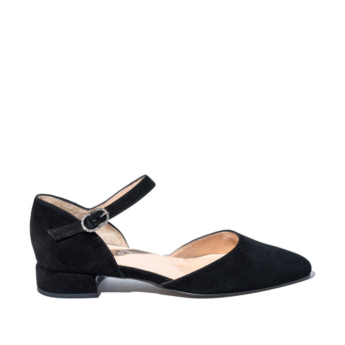 Décolleté Savorè Cinturino Gioiello Camoscio Nero - Savorè - Calzature Savorè