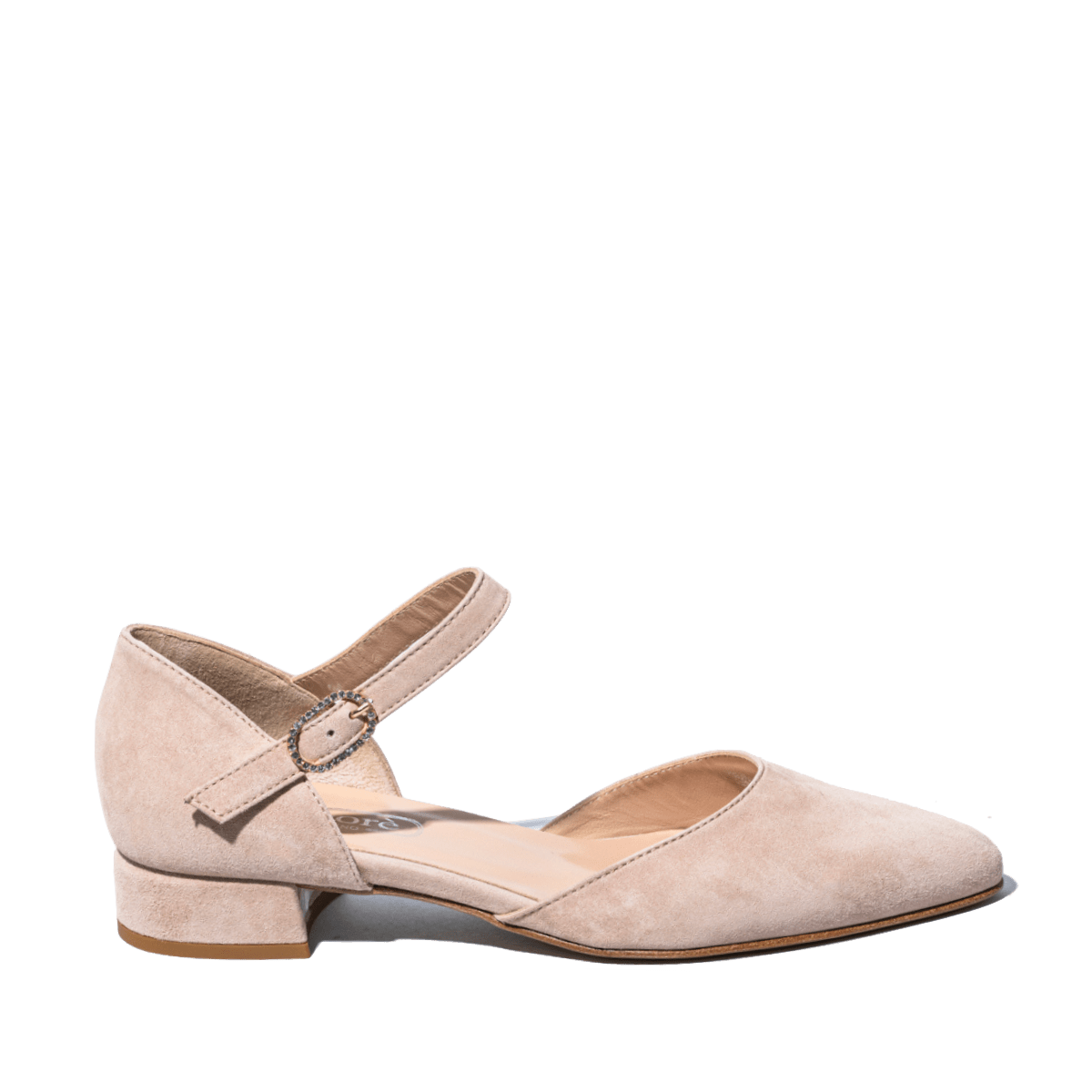 Décolleté Savorè Cinturino Gioiello Camoscio Nude - Savorè - Calzature Savorè