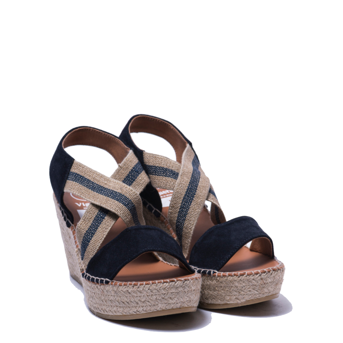 Zeppa Alta in Corda Incrocio Camoscio Ocean - Viguera - Calzature Savorè