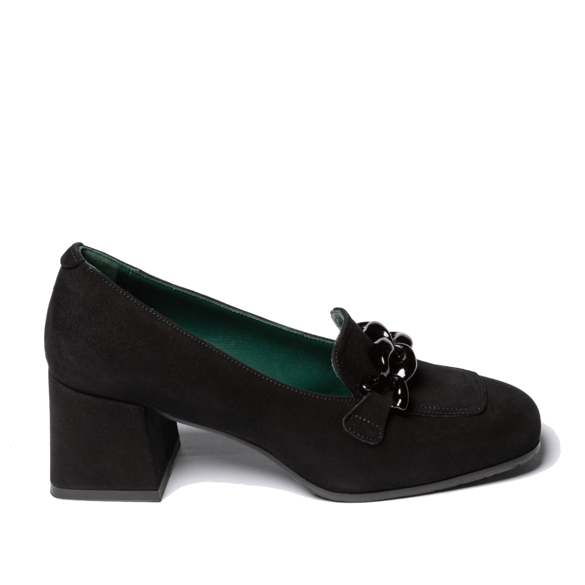 Mocassino Alto Le Gazzelle Catena Camoscio Nero - Le Gazzelle - Calzature Savorè