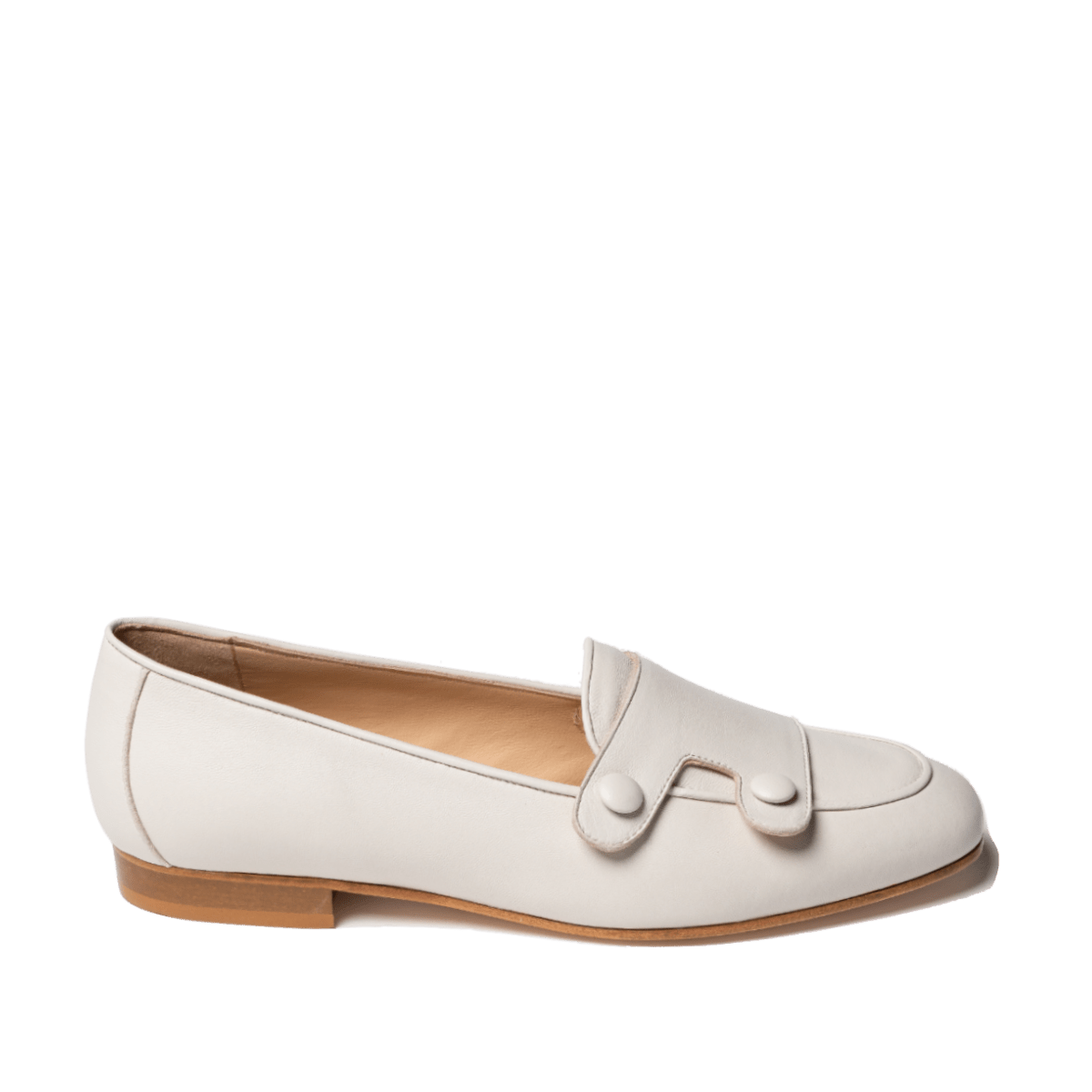 Mocassino La Sellerie Bottoncini Nappa Latte - La Sellerie - Calzature Savorè