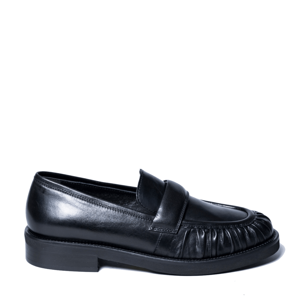 Mocassino Luca Grossi Arricciato Pelle Monte Nero - Luca Grossi - Calzature Savorè