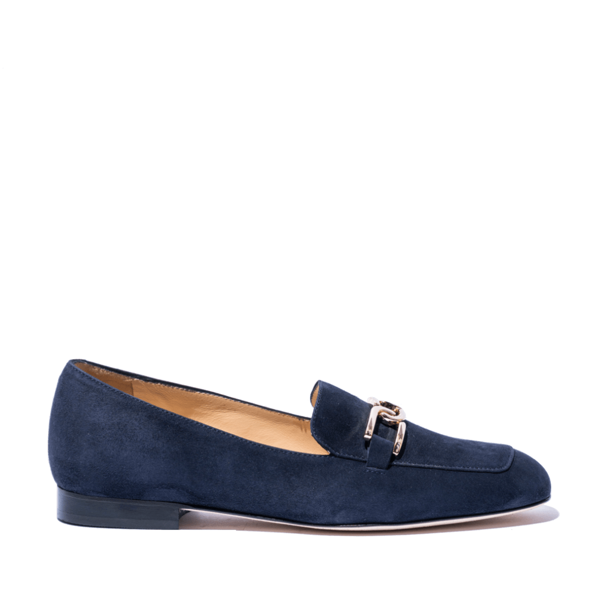 Mocassino Luca Grossi Catena Oro Camoscio Blu - Luca Grossi - Calzature Savorè