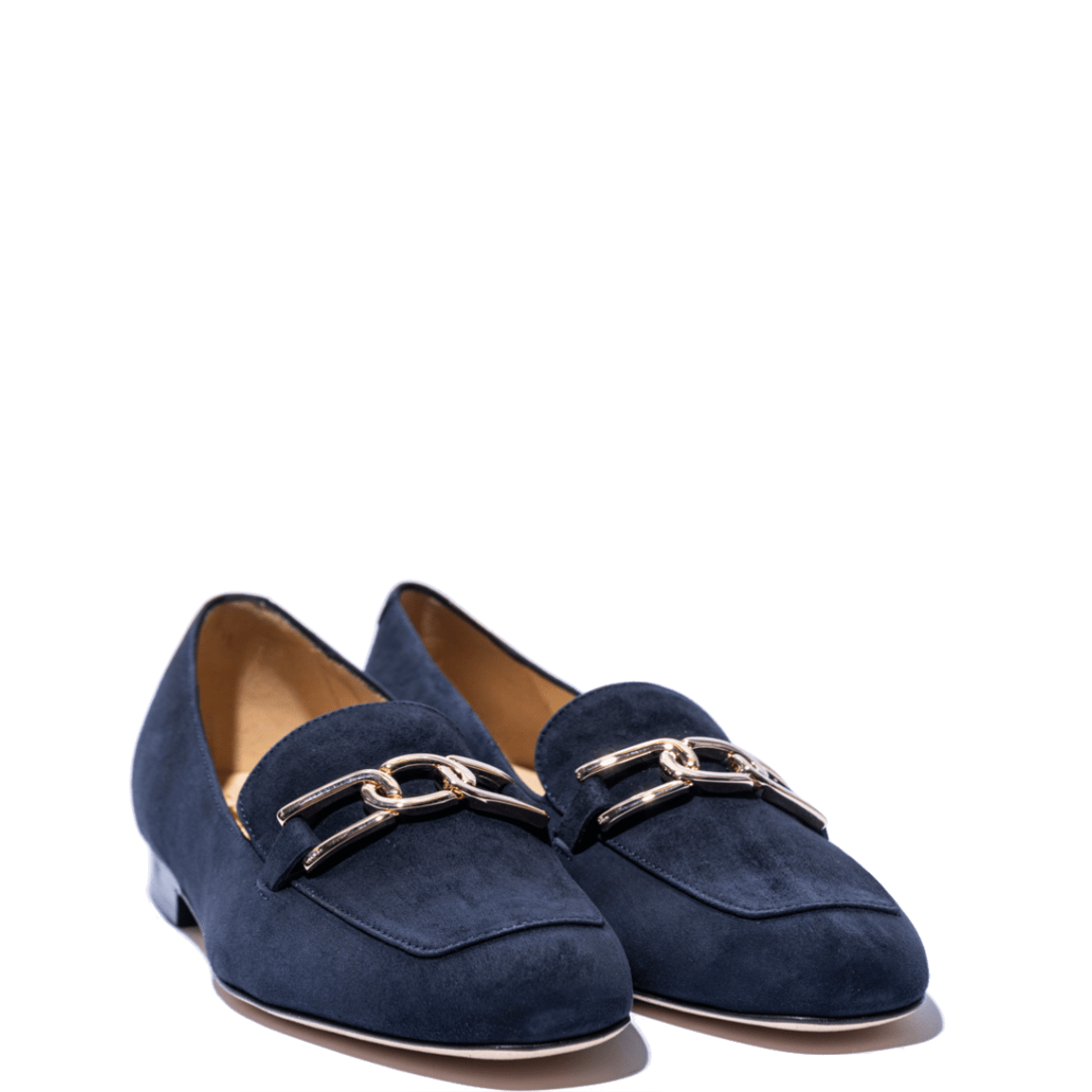 Mocassino Luca Grossi Catena Oro Camoscio Blu - Luca Grossi - Calzature Savorè