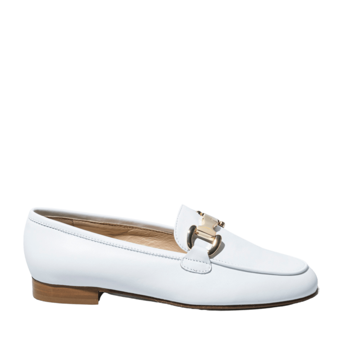 Mocassino Luca Grossi Fibbia Oro Nappa Monte Bianco - Luca Grossi - Calzature Savorè