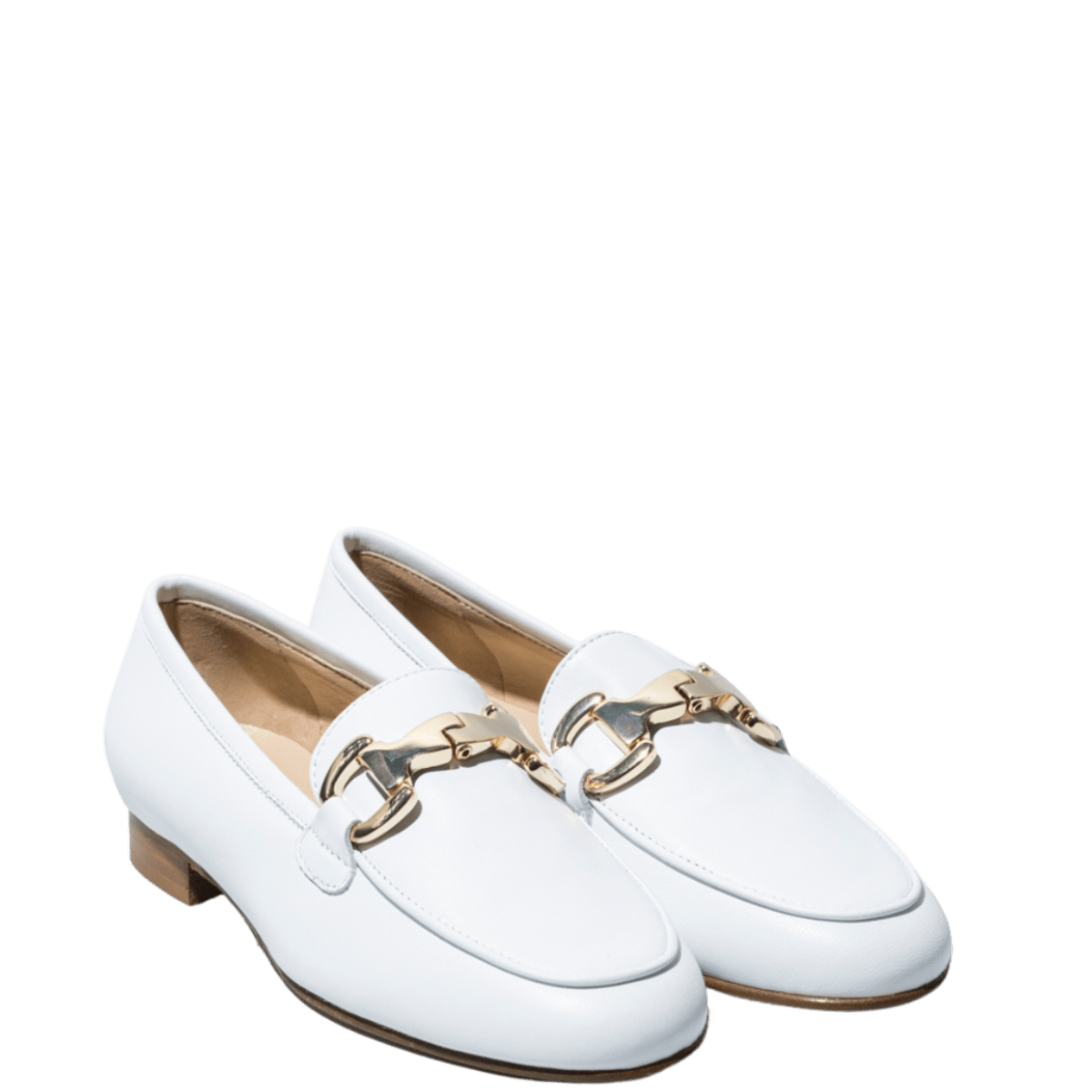 Mocassino Luca Grossi Fibbia Oro Nappa Monte Bianco - Luca Grossi - Calzature Savorè