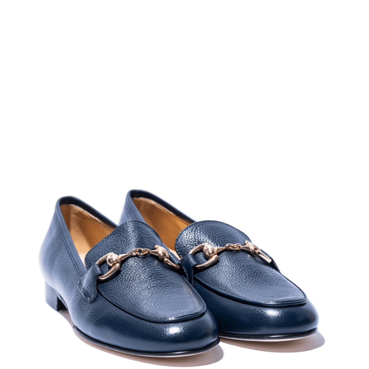 Mocassino Luca Grossi Morsetto Oro Pelle Willer Blu - Luca Grossi - Calzature Savorè
