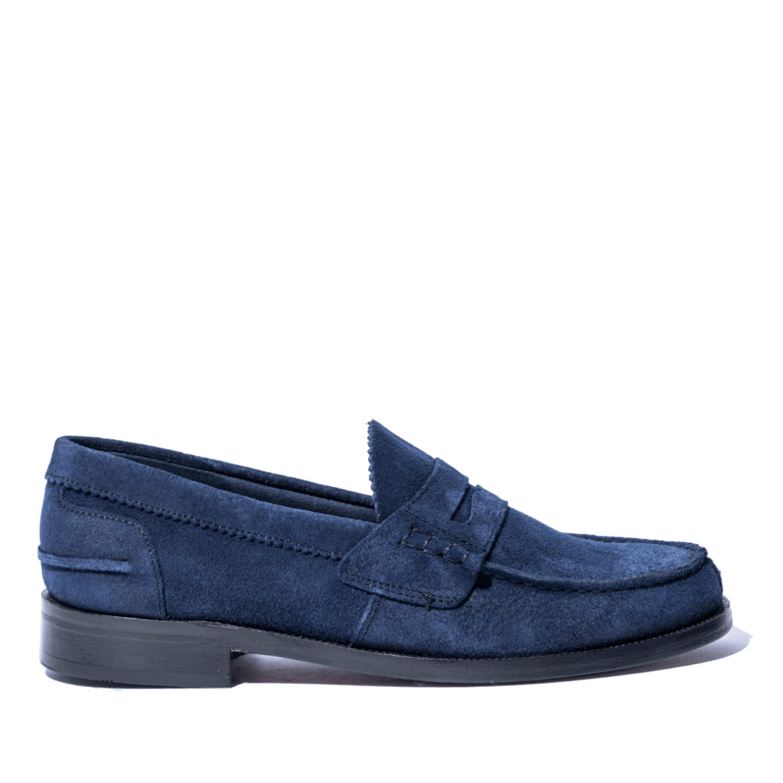 Mocassino Penny Loafer Saxone Camoscio Blu - Saxone - Calzature Savorè