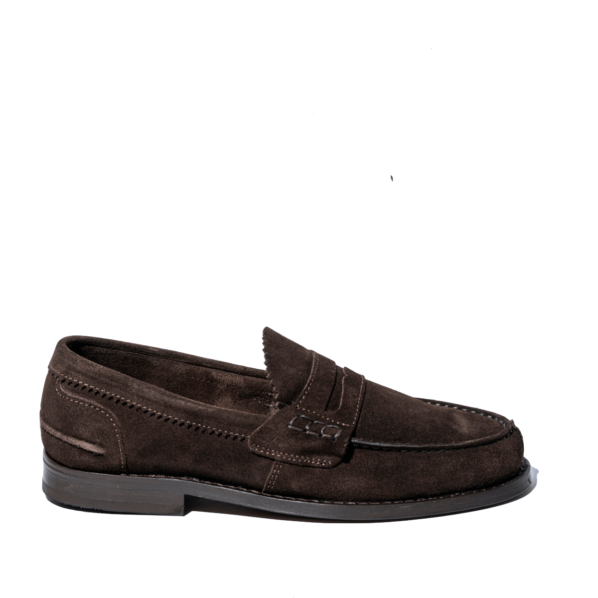 Mocassino Penny Loafer Saxone Woman Camoscio Testa Di Moro - Saxone - Calzature Savorè