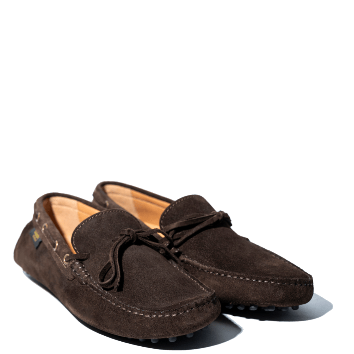 Mocassino Saxone Gommini Camoscio Castagna - Saxone - Calzature Savorè