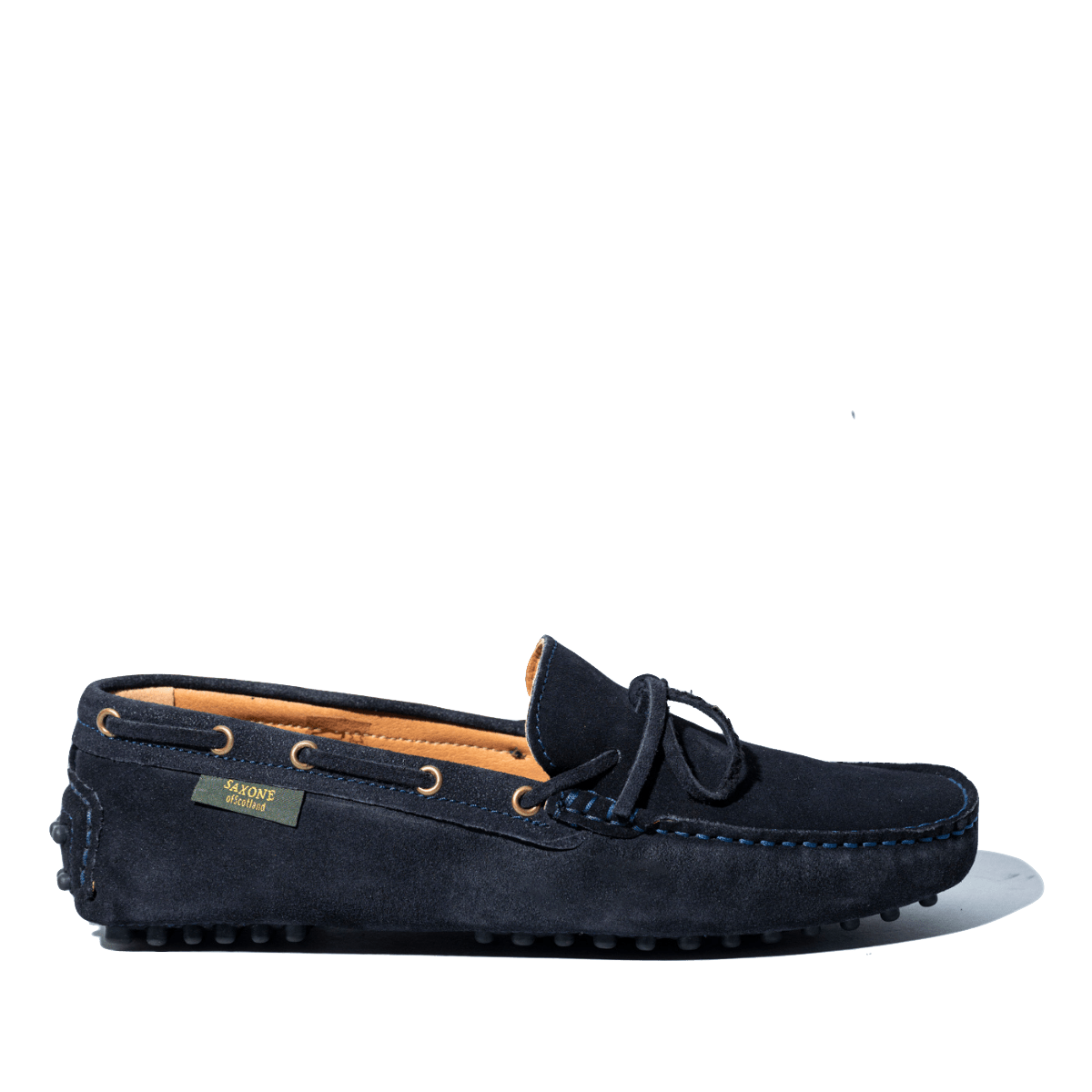 Mocassino Saxone Gommini Camoscio Marino - Saxone - Calzature Savorè