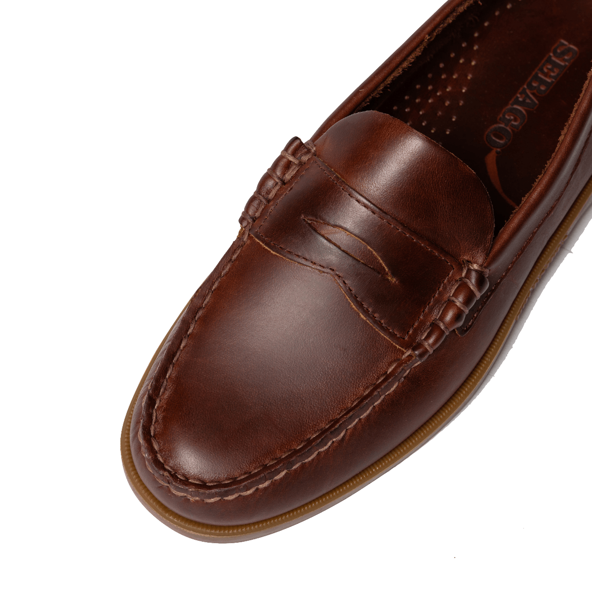 Mocassino Sebago Dolphin Waxed Brown - Gum - Sebago - Calzature Savorè
