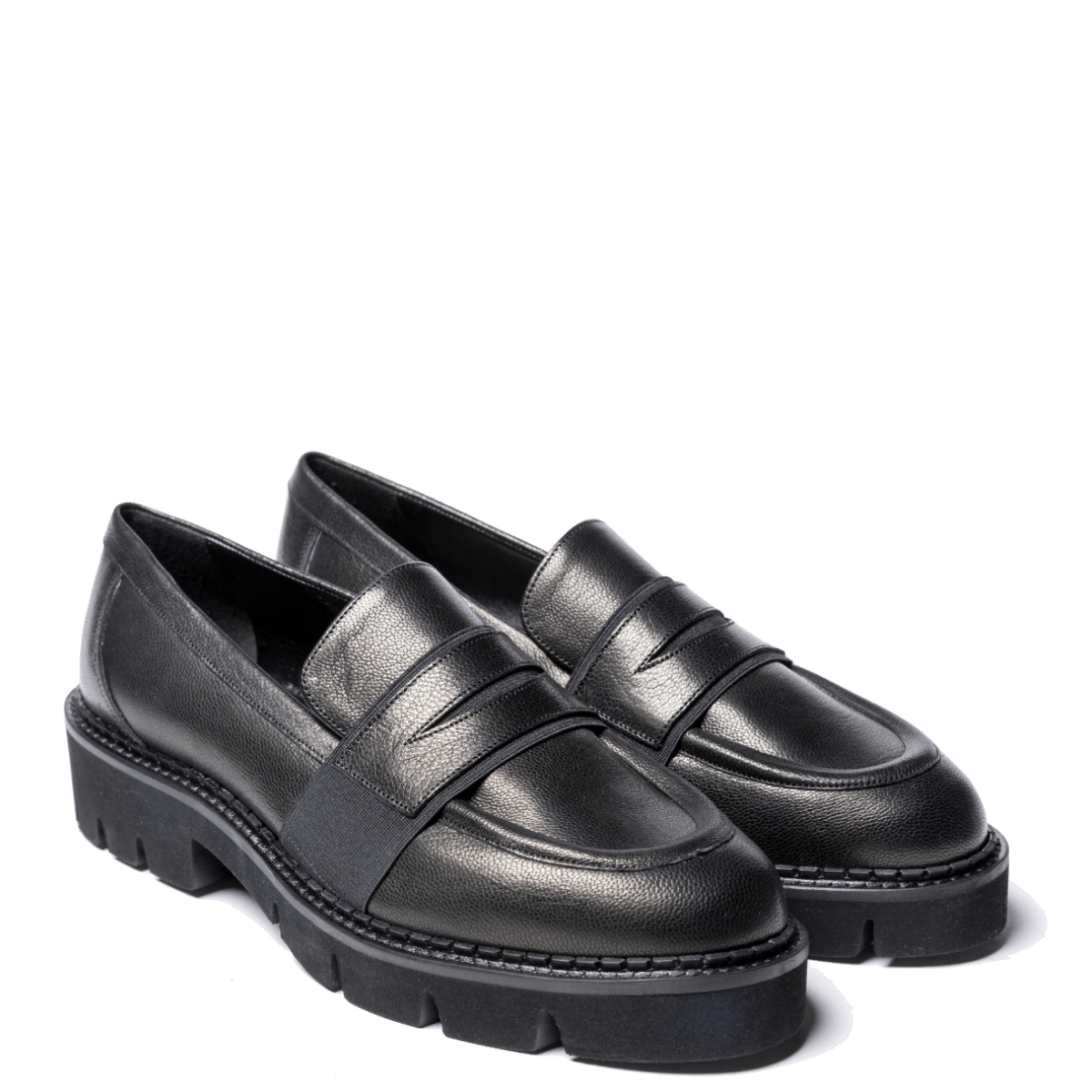 Mocassino Vitulli Mascherina Pelle Nero