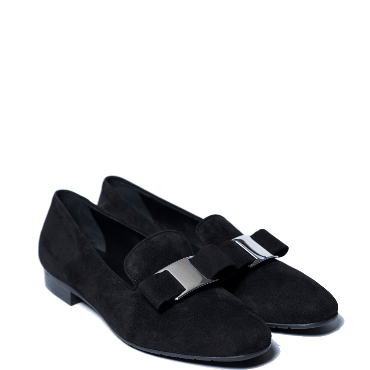 Pantofolina La Sellerie Fibbia Camoscio Nero - La Sellerie - Calzature Savorè
