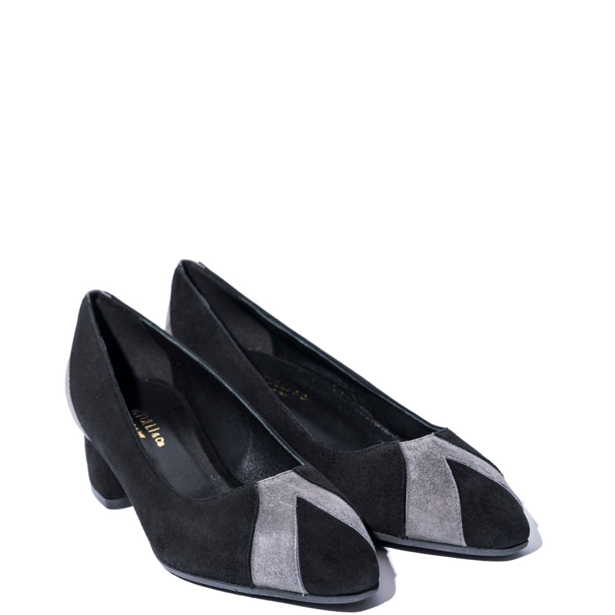 Pantofolina Vitulli & Co. Camoscio Grigio / Nero - Vitulli & Co. - Calzature Savorè