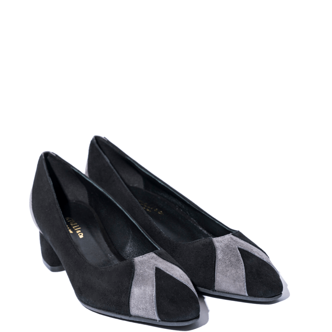 Pantofolina Vitulli & Co. Camoscio Nero / Grigio - Vitulli & Co. - Calzature Savorè