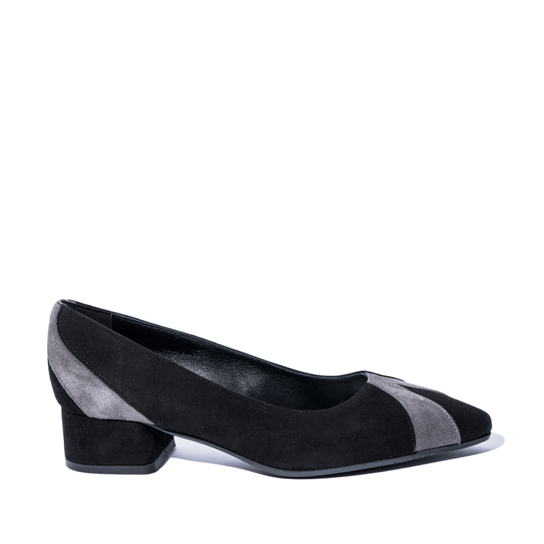 Pantofolina Vitulli & Co. Camoscio Nero / Grigio - Vitulli & Co. - Calzature Savorè