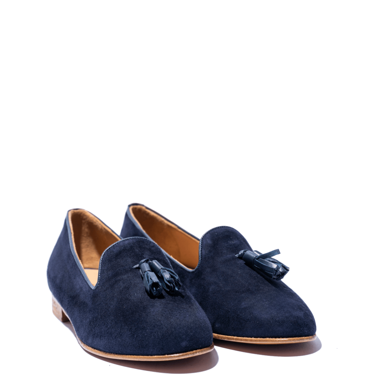 Pantofolina Vitulli & Co. Nappine Camoscio Blu - Vitulli & Co. - Calzature Savorè