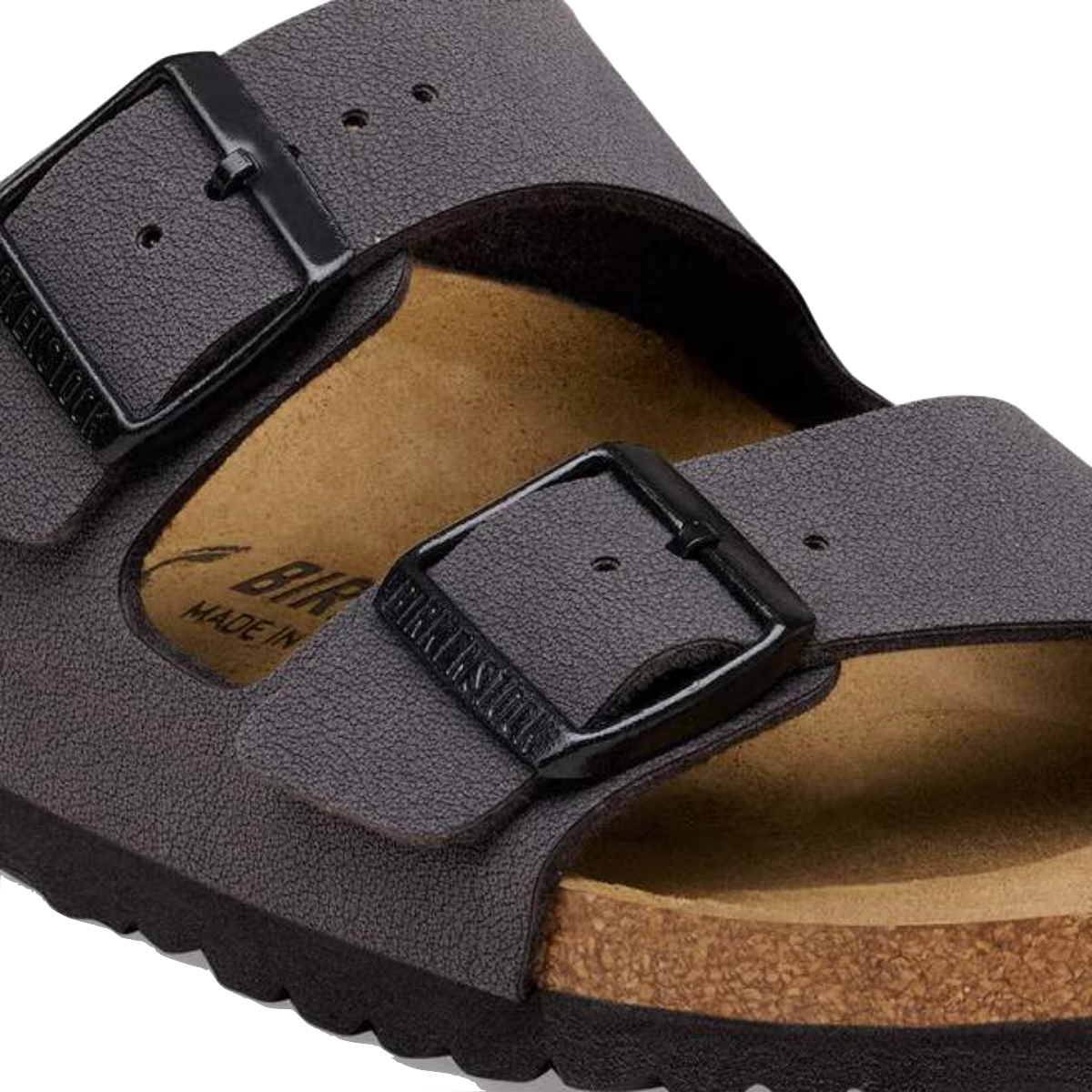 Ciabattina-Birkenstock-Arizona-Birko-Flor-Velvet-Gray/Black-Buckles-4
