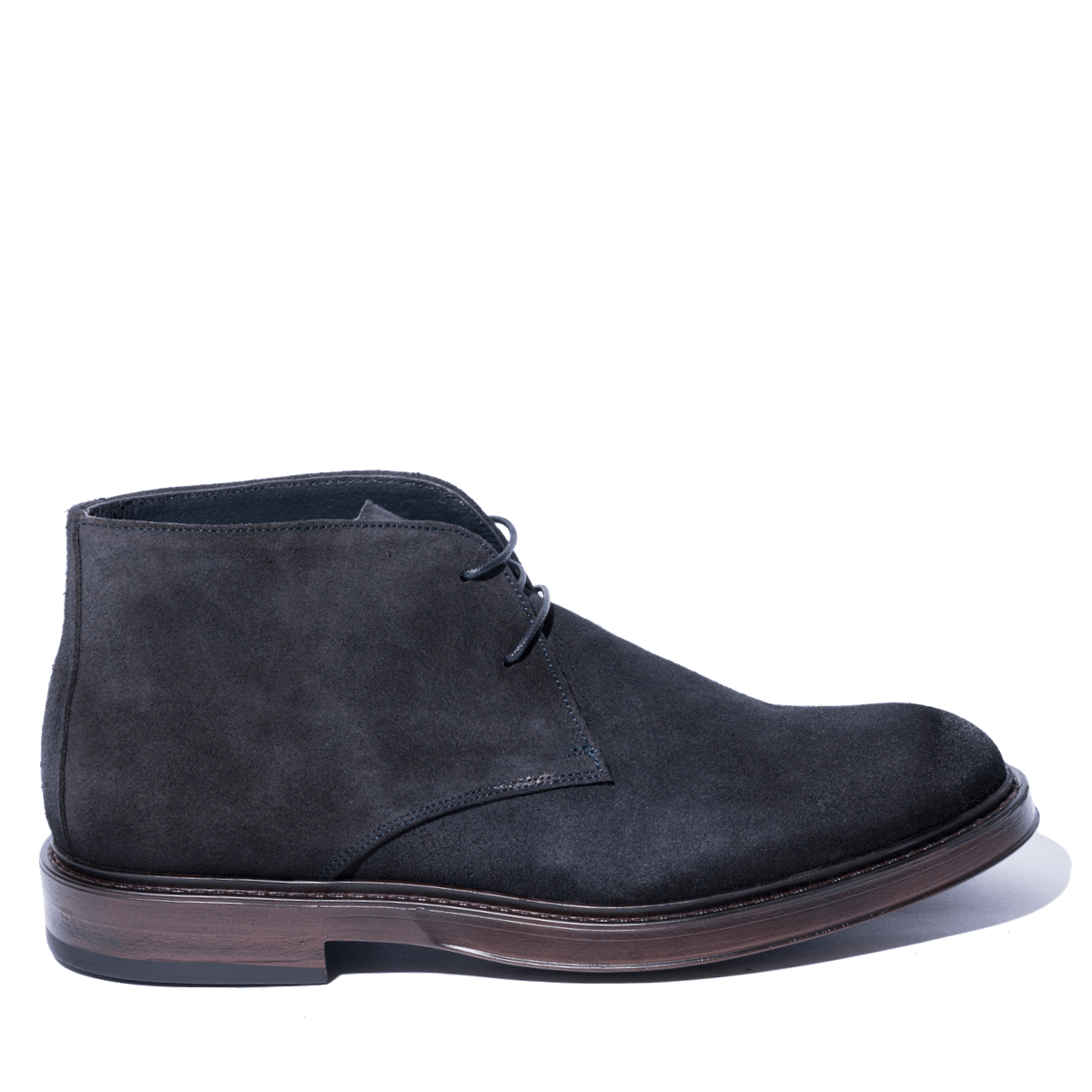 Polacchino F. Rennella Due Fori Camoscio Ingrassato Blu - F.lli Rennella - Calzature Savorè