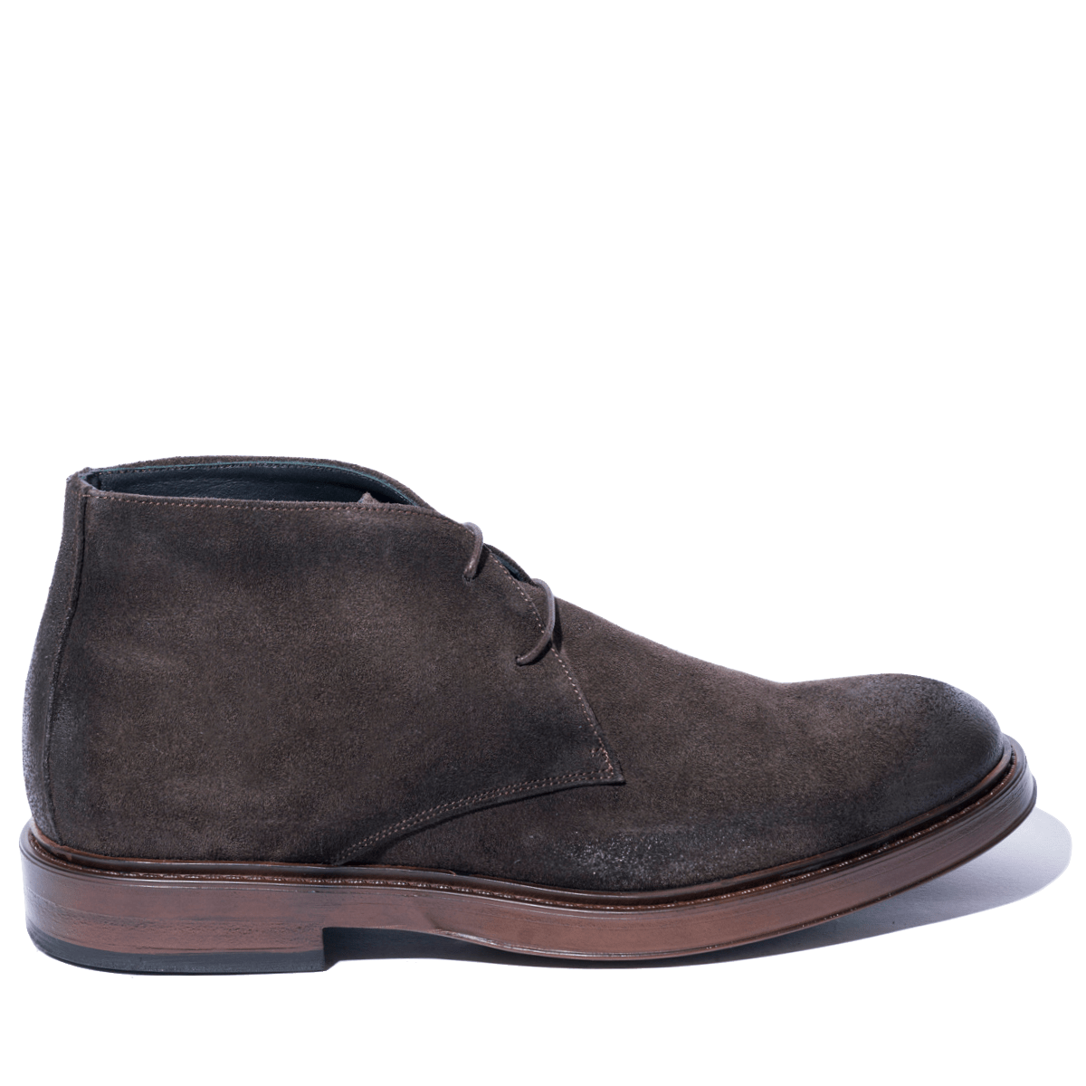 Polacchino F.lli Rennella Due Fori Camoscio Ingrassato Marrone - F.lli Rennella - Calzature Savorè