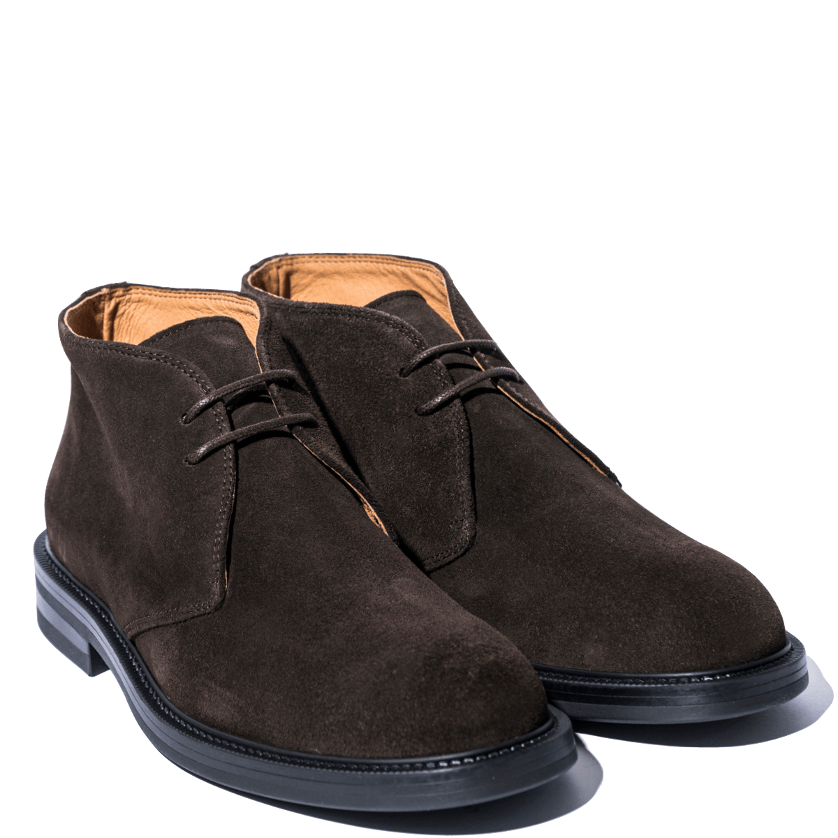 Polacchino Saxone Due Fori Camoscio Dark Brown - Saxone - Calzature Savorè