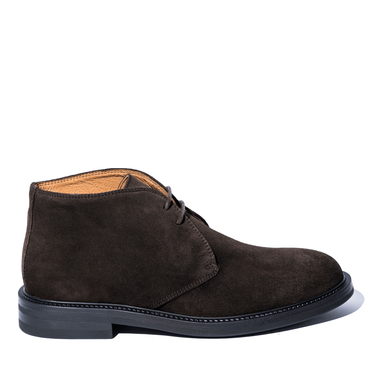 Polacchino Saxone Due Fori Camoscio Dark Brown - Saxone - Calzature Savorè